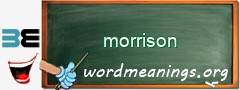 WordMeaning blackboard for morrison